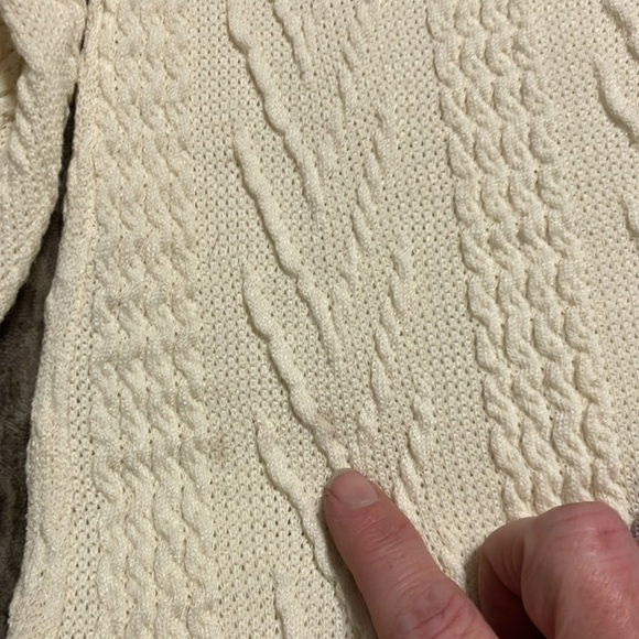 Macaron Light-Weight Textured Color Block Sweater One Cold Shoulder - Picture 5 of 5